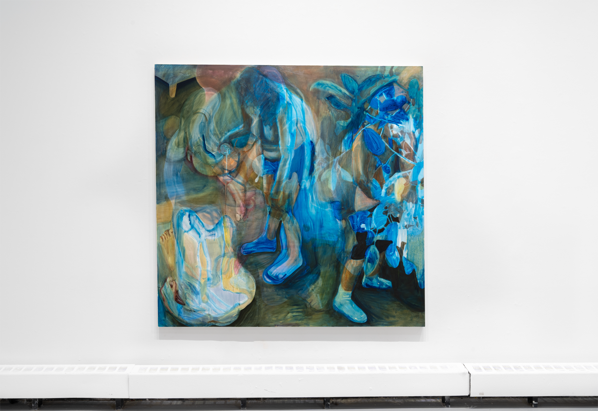 Autonom-nom-nomic System, 2023, oil on canvas, 76” x 79”