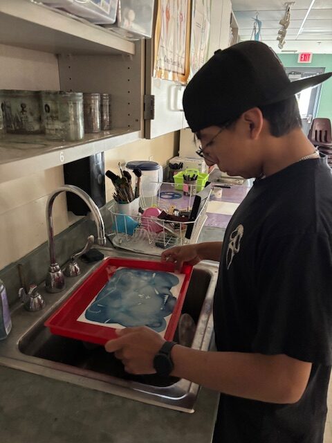 Cyanotype workshop led by Kari Varner, 2025